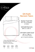 Çift Kişilik Lastikli Çarşaflı Nevresim Takımı | Antrasit - Gri - 4