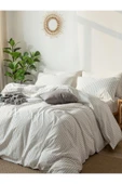 Çizgili White Striped Çocuk ve Genç Tek Kişilik Pamuk Lastikli Nevresim Takımı - 3