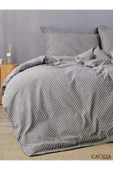 Line Striped Çocuk ve Genç Tek Kişilik Pamuk Lastikli Nevresim Takımı - 1