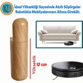 Mobilya Yükseltici Ayak 12 cm Kanepe TV Ünitesi Koltuk Ayağı Baza Ayakları Açık Kübik Ceviz 4 Adet thumbnail 4