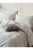 Çizgili White Striped Çocuk ve Genç Tek Kişilik Pamuk Lastikli Nevresim Takımı - 5