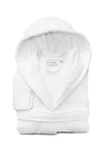 Unisex Genç Beyaz Pamuklu Bornoz - 3
