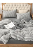 Gray Collection Naturel Pamuk Çift Kişilik Nevresim Takımı - 2