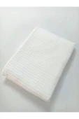 Premium Örgü Desen Ring İplik %100 Pamuk Beyaz Battal Boy Pike - 2