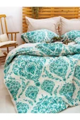 Damask Lastikli Çarşaflı Çift Kişilik Pamuk Nevresim Takımı - 4