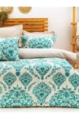 Damask Lastikli Çarşaflı Çift Kişilik Pamuk Nevresim Takımı - 1