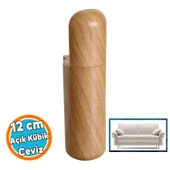 Mobilya Yükseltici Kapsül Ayak 12 cm Kanepe TV Ünitesi Koltuk Ayağı Baza Ayakları Açık Kübik Ceviz thumbnail 1