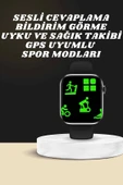 Akıllı Saat Wireless Şarj Yüksek Çözünürlüklü Müzik Dinleme Sesli Cevaplama - 4