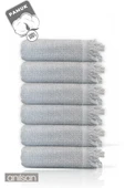 6'lı Gri Jelena El Havlusu - 50x90 Cm, 225 Gr, %100 Pamuk, Spa Ve Otel Havlusu, Günlük Kullanıma Uygun - 2