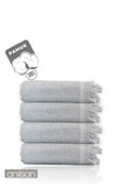 4'lı Gri Jelena El Havlusu - 50x90 Cm, 225 Gr, %100 Pamuk, Spa Ve Otel Havlusu, Günlük Kullanıma Uygun - 2