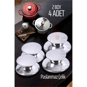 ModaCar Tencere Tava Tepesi Tencere Tava Kapağı Tutucu 2 Boy 4 Adet - 1