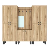 Ferda-1-3-3 Bohem Ayaklı Aynalı Ayakkabılık Portmanto Vestiyer thumbnail 5