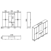 Ferda-1-3-3 Bohem Ayaklı Aynalı Ayakkabılık Portmanto Vestiyer thumbnail 7