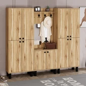 Ferda-1-3-3 Bohem Ayaklı Aynalı Ayakkabılık Portmanto Vestiyer thumbnail 3