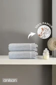 2'li Gri Jelena El Havlusu - 50x90 Cm, 225 Gr, %100 Pamuk, Spa Ve Otel Havlusu, Günlük Kullanıma Uygun thumbnail 1