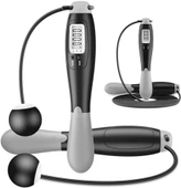 Valkyrie Çift Led Dijital Sayaçlı 4 Modlu Akıllı Çelik İp Atlama Fitness Kondsiyon - 1