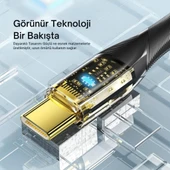 Essager 1 Metre 7A 100W Led Işıklı Süper Hızlı USB To Type C Şarj Data Kablosu, Akım,Isı, Güçlü Kablo - 2