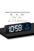 anaway shopping HD LED Ekranlı Aynalı Elektronik Masa Saati  Sıcaklık Tarih Dijital - 6