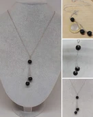 Golden Obdiyen Taşı Zincirli Kolye (36015) - 1