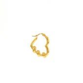 Çelik Küpe Altın Kaplama Kadın Kalpli Model UNK-803 thumbnail 3