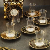 Sandro Moreno 1453 Kariye Gold 12 Parça 6 Kişilik Çay Seti 110 Ml Ar211445 - 1