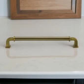 Alfa Metal Antik Sarı Kulp 224 mm Mobilya Çekmece Mutfak Dolabı Dolap Kapak Kulpları Kulb Kulpu thumbnail 6