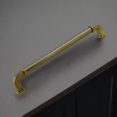 Alfa Metal Antik Sarı Kulp 224 mm Mobilya Çekmece Mutfak Dolabı Dolap Kapak Kulpları Kulb Kulpu thumbnail 4