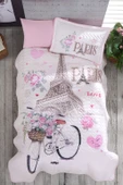 Clasy Ranforce Kapitone Yatak Örtüsü Tek Kişilik Paris Love - 1