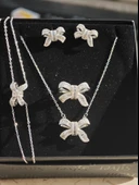 SilverPoint Fiyonk Figürlü Zirkon Taşlı Set - 2