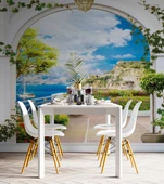 Balkon ve Deniz Manzaralı Duvar Kağıdı thumbnail 5