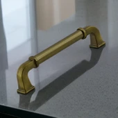 Alfa Metal Antik Sarı Kulp 128 mm Mobilya Çekmece Mutfak Dolabı Dolap Kapak Kulpları Kulb Kulpu thumbnail 4