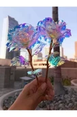 2 adet sonsuzluk gülü galaxy rose kelebek buketi hediye yılbaşı anneler sevgililer günü hediye - 5