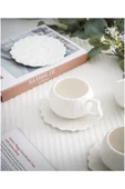 TENGİZ HOME 6 Kişilik 12 Parça Papatya Kahve Fincanı Takımı Beyaz 90 Ml - 3