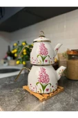 Akkoyunlu home Lavanta Emaye Çaydanlık Takımı Mor Emaye Çaydanlık - 1