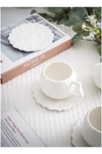 Akkoyunlu home 6 Kişilik Lüx Papatya Kahve Fincanı Takımı 12 Parça 90 ml - 4