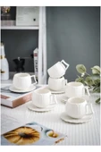 Akkoyunlu home 6 Kişilik Papatya Kahve Fincanı Takımı 90 Ml - 1