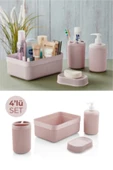 VoCe Alesta 4'lü Akrilik Banyo Seti Pembe - 2