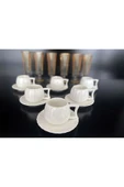 Rood Wit 6 Kişilik Papatya Kahve Fincanı Takımı 90 Ml - 4
