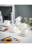 Rood Wit 6 Kişilik Papatya Kahve Fincanı Takımı 90 Ml - 1