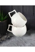 Rood Wit 6 Kişilik Papatya Kahve Fincanı Takımı 90 Ml - 3
