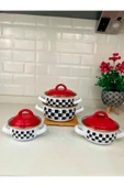 Sezka Life Dama Desenli 4 Boy Tencere Takımı 10-12-14-16 Cm - 2