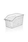 Akkoyunlu home Buzdolabı Sepeti Dolap İçi Düzenleyici Sepet Organizer Şeffaf 4 Adet 30x17x16 - 2