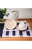 Akkoyunlu home 12 Parça Lüx Seramik 6 Kişilik Kahve Fincan Takımı Kahve Fincanı Handmade El Yapımı - 5