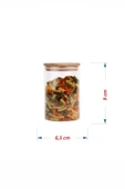 Sezka Life 200ml 12 Adet Bambu Vakum Kapaklı Mini Cam Kavanoz Seti 6.5 Cm X 9cm - 4