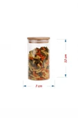 Sezka Life 300ml 4 Adet Bambu Vakum Kapaklı Cam Kavanoz Seti - 6 X 12cm - 2