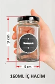 Sezka Life 12 Adet Metal Kapaklı Kavanoz Baharatlık Ve 21 Adet Baharat Etiket Seti Özel - 160ml - 3