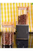 Akkoyunlu home 2 'li Kaşıklı Akrilik Baharatlık Saklama Kabı Şeffaf Etiket Hediyeli Kavanoz 250 ml - 1