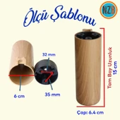 Mobilya Kapsül Ayak Yükseltici Kanepe TV Ünitesi Koltuk Ayağı Baza Ayakları Açık Kübik Ceviz 15 cm thumbnail 3