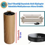 Mobilya Kapsül Ayak Yükseltici Kanepe TV Ünitesi Koltuk Ayağı Baza Ayakları Açık Kübik Ceviz 15 cm thumbnail 4
