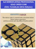 ZETCONCEPT 3X3 GOLDEN MIRROR YUVARLAK PARÇALI AYNA KÜP -Zeka Küpü - Profesyonel Speed Cube - Sabır Küpü - 4